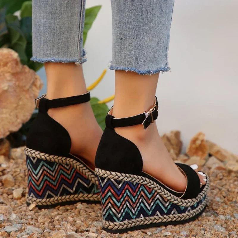 Zelina™ | Boho Wedge Sandals