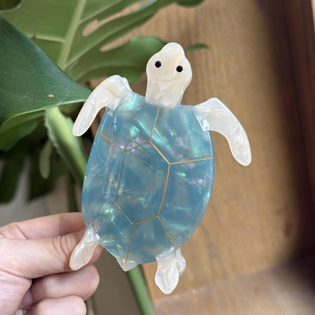 Alira™ | New Cute Cartoon Ocean Mermaid Tortoise Hair Claw Clips Sea Turtle Acetate Shark Hairpin For Women Hair Accessories