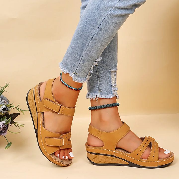 Georgina™ | Wedge Platform Sandals with Adjustable Strap