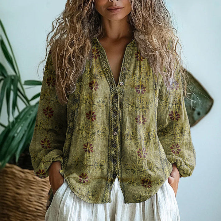 Martha™ | Relaxed Blouse with Nature Print