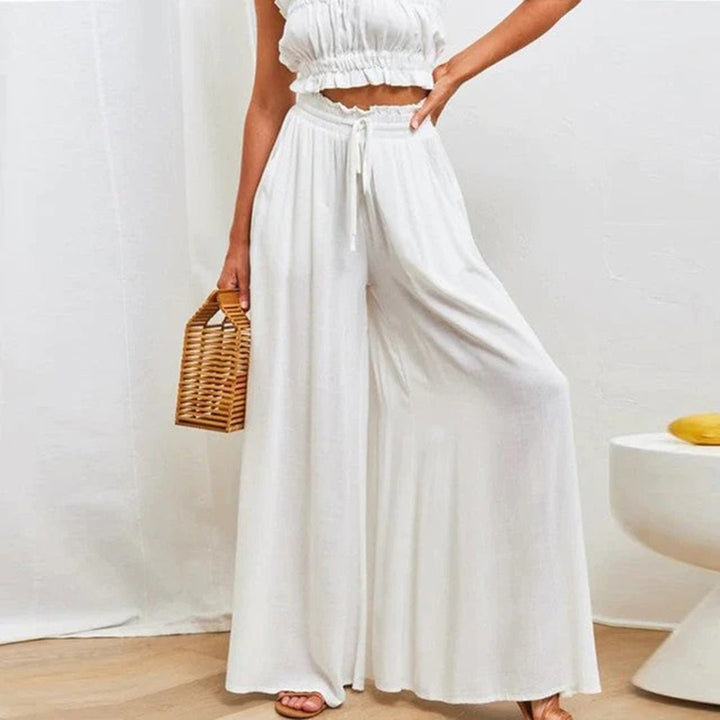 Willa | Women's Wide Leg Palazzo Pants High Waist Flowy