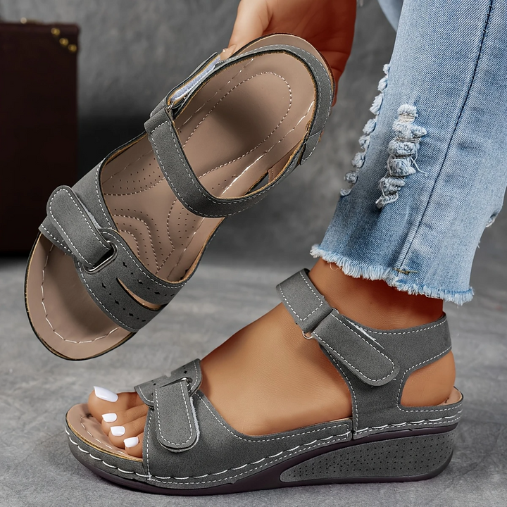 Georgina™ | Wedge Platform Sandals with Adjustable Strap