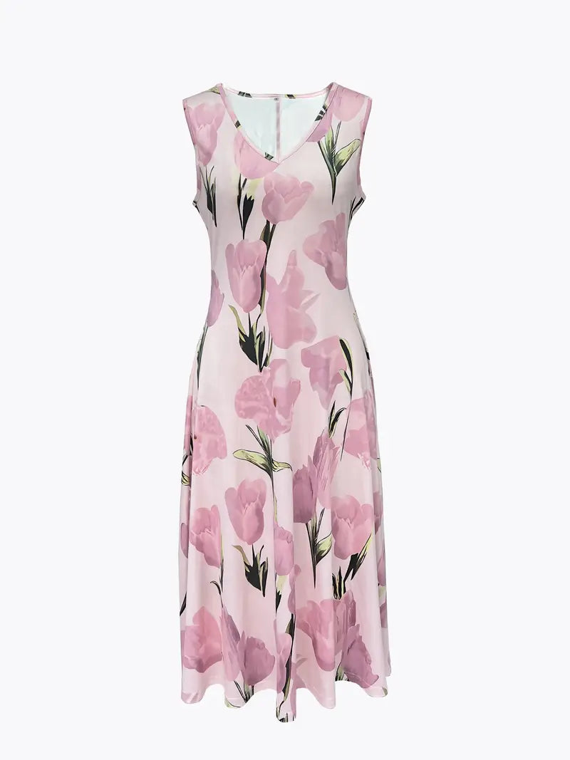 Adrianna | Women's Floral Maxi Dress Set with Cardigan - Floral - Image 4