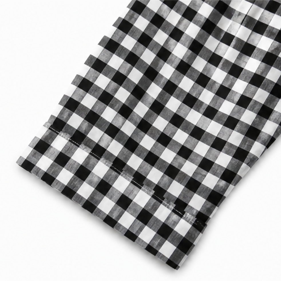 Aldwyn | Women's Gingham Maxi Shirt Dress - Black - Image 11