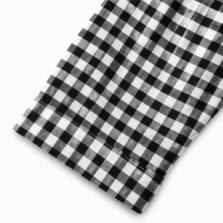 Aldwyn | Women's Gingham Maxi Shirt Dress - Black - Image 11