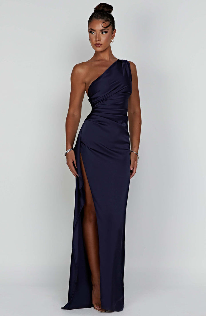 Saoirse™ | One Shoulder Satin Long Bodycon Dress