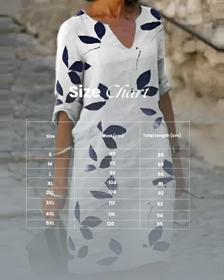 Arvelle | Women's Summer Dress Leaf Print - White - Image 5