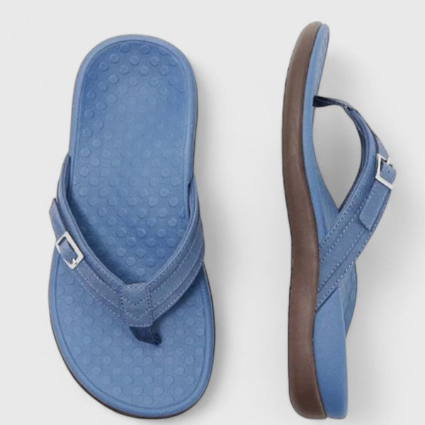 Arvina | Women's Orthopedic Thong Sandals with Arch Support - Light Blue - Image 2
