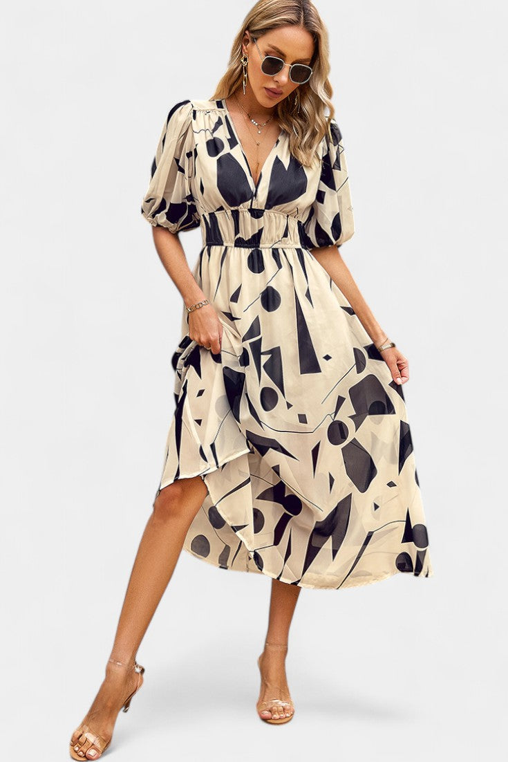 Arvindra | Women's Midi Dress Deep V-Neck - Image 15