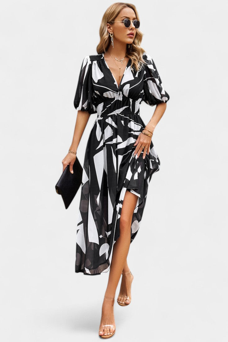 Arvindra | Women's Midi Dress Deep V-Neck - Image 16