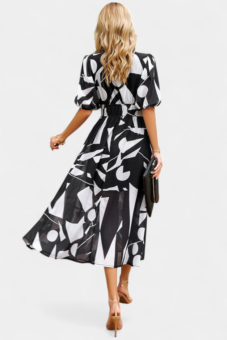 Arvindra | Women's Midi Dress Deep V-Neck - Image 17