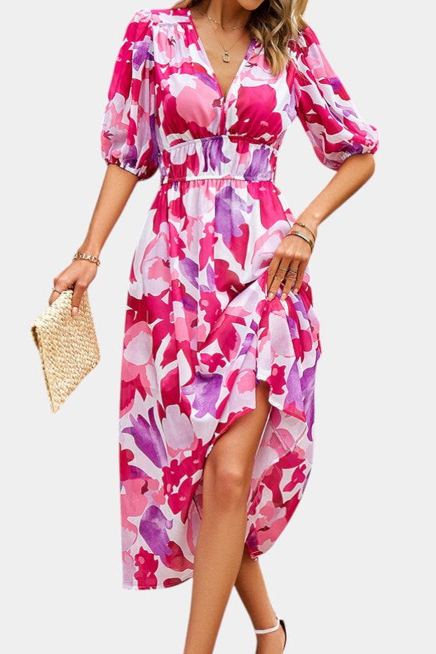 Arvindra | Women's Midi Dress Deep V-Neck - Image 2