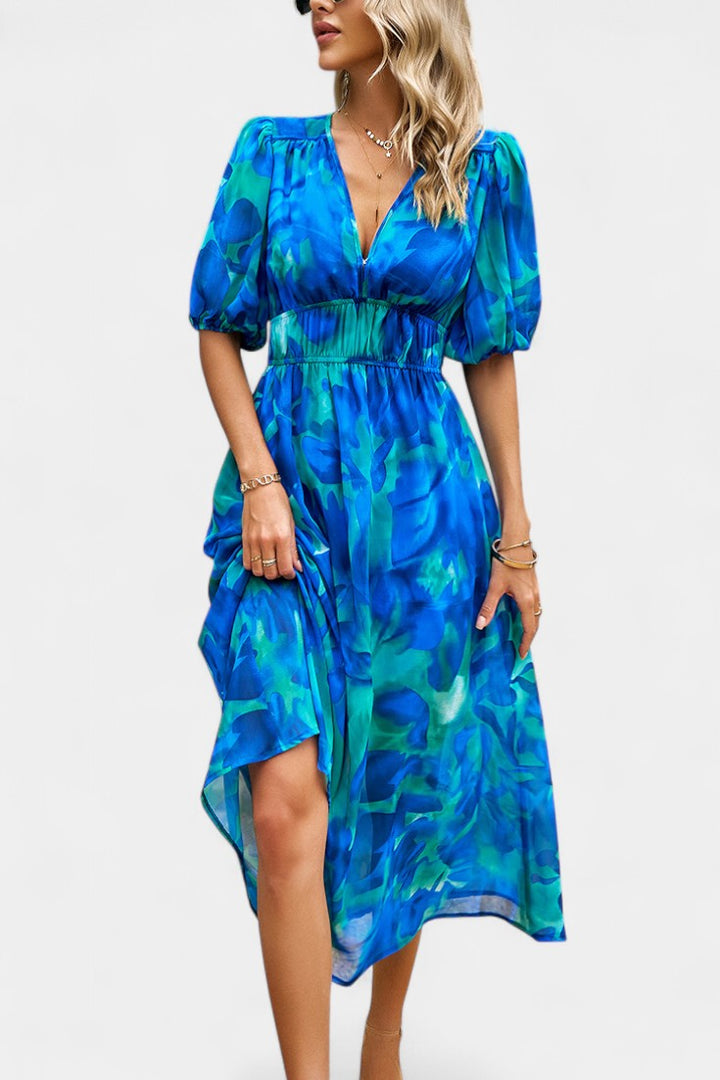 Arvindra | Women's Midi Dress Deep V-Neck - Image 4
