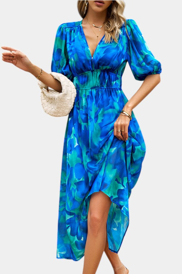 Arvindra | Women's Midi Dress Deep V-Neck - Image 6