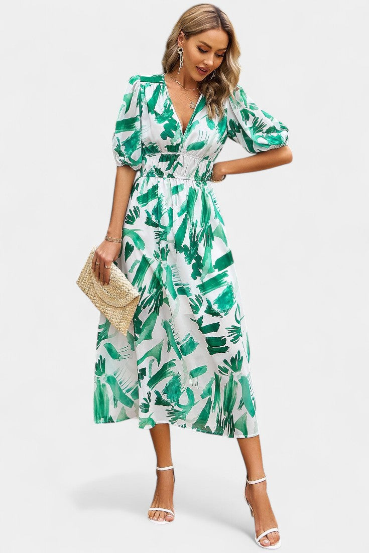 Arvindra | Women's Midi Dress Deep V-Neck - Image 7