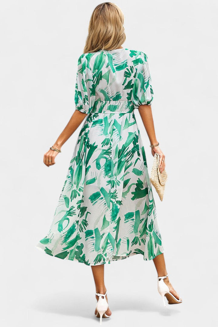 Arvindra | Women's Midi Dress Deep V-Neck - Image 8