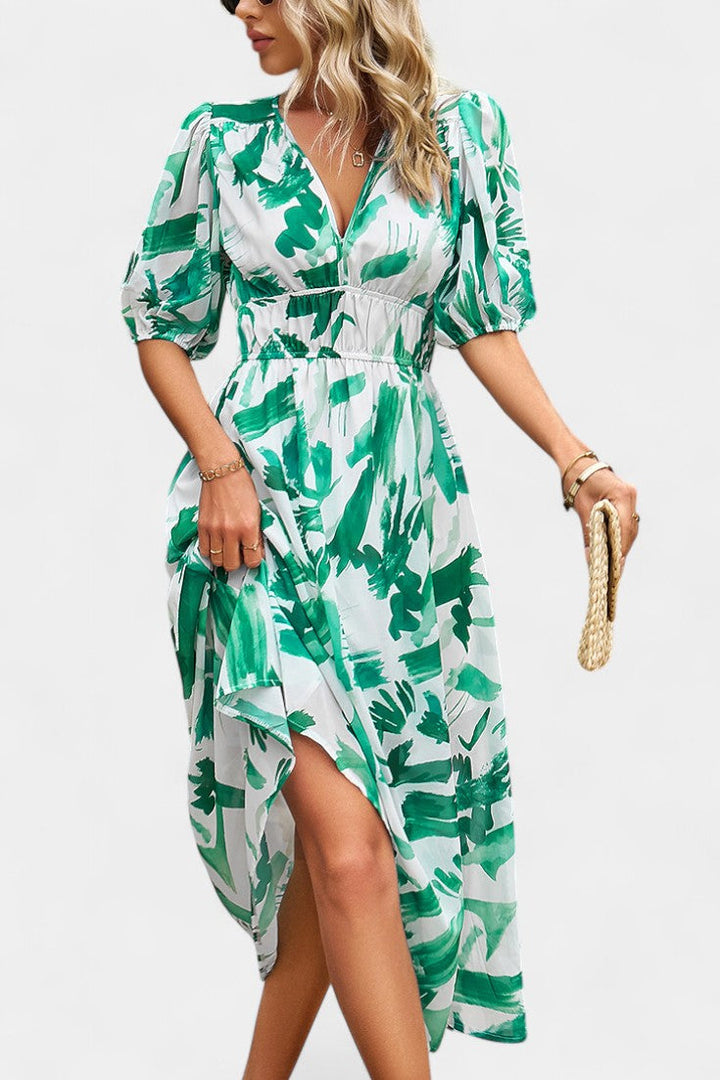 Arvindra | Women's Midi Dress Deep V-Neck - Image 9