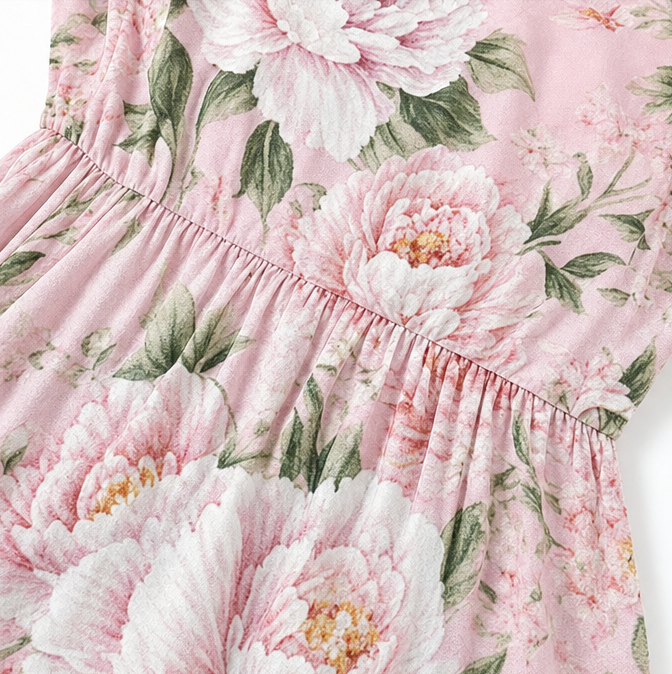 Arvine | Women's Floral Maxi Dress Two-Piece Set - Light Pink - Image 8
