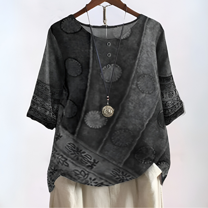 Astrid | Women's Boho Print Relaxed Fit Blouse - Image 2