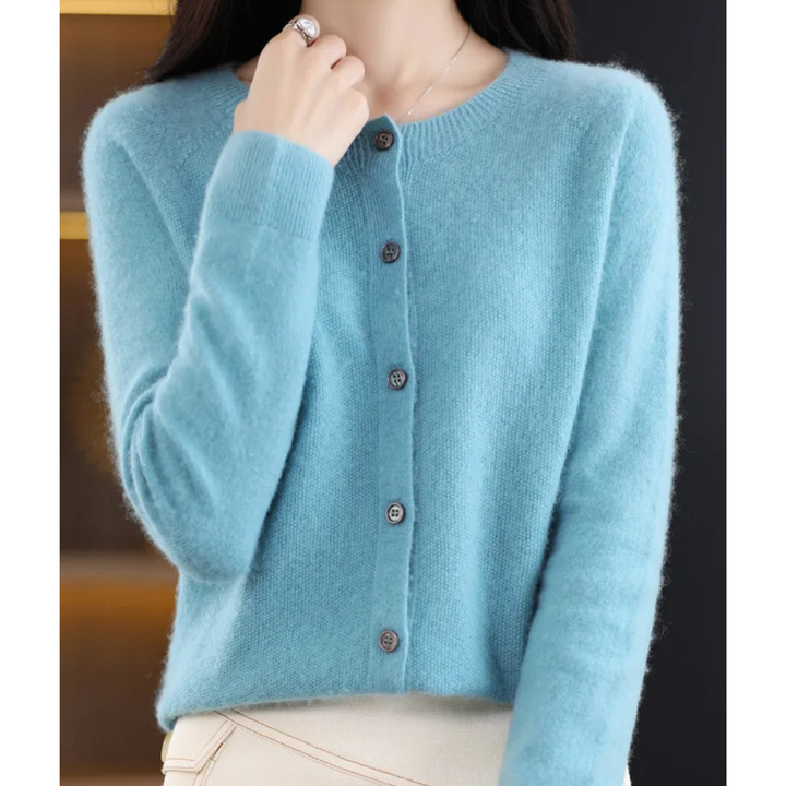 Astrid | Women's Button Front Long Sleeve Cardigan - Pink - Image 10