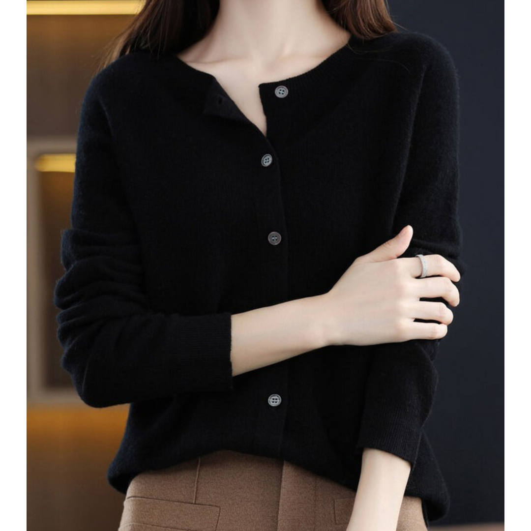 Astrid | Women's Button Front Long Sleeve Cardigan - Pink - Image 12
