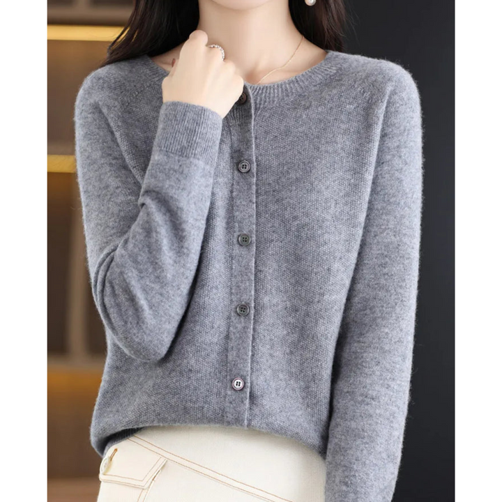 Astrid | Women's Button Front Long Sleeve Cardigan - Pink - Image 13