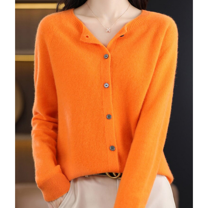 Astrid | Women's Button Front Long Sleeve Cardigan - Pink - Image 14