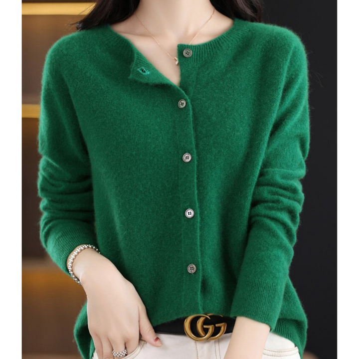 Astrid | Women's Button Front Long Sleeve Cardigan - Pink - Image 4