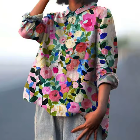 Astrid | Women's Floral Print Long Sleeve Blouse - Image 1