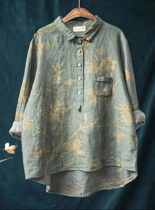 Astrid | Women's Floral Print Long Sleeve Blouse - Image 10