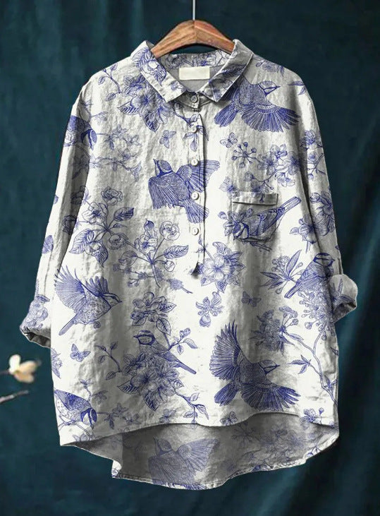 Astrid | Women's Floral Print Long Sleeve Blouse - Image 4