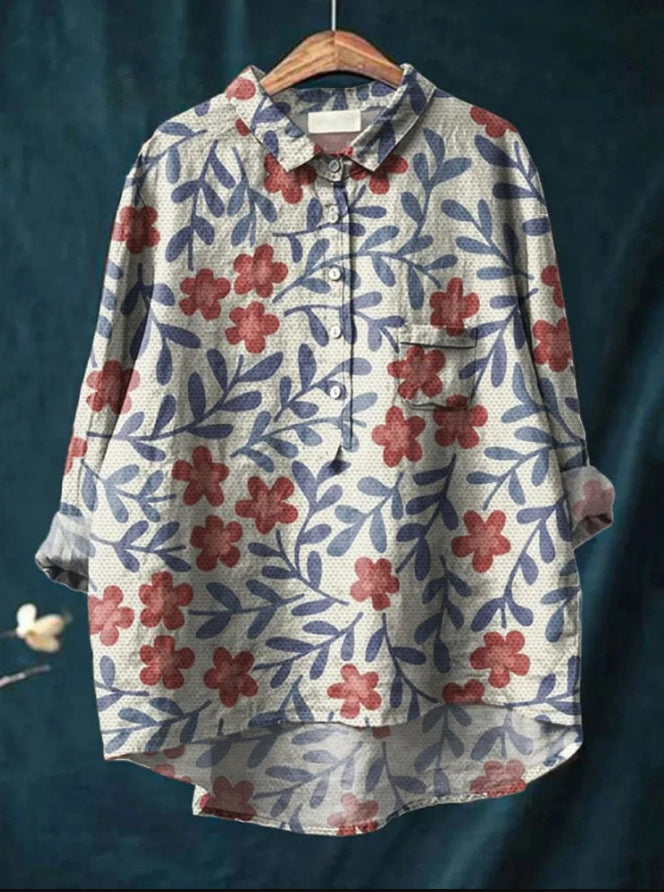 Astrid | Women's Floral Print Long Sleeve Blouse - Image 5