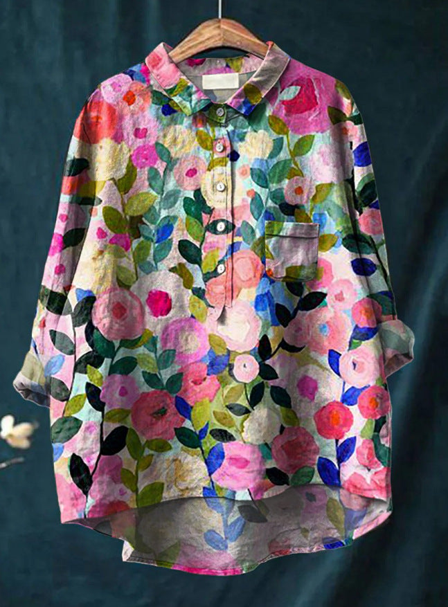 Astrid | Women's Floral Print Long Sleeve Blouse - Image 6