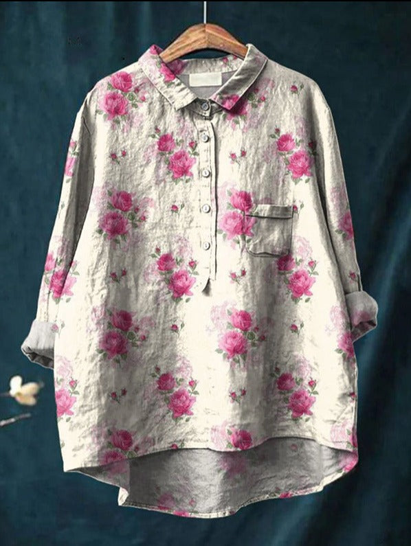 Astrid | Women's Floral Print Long Sleeve Blouse - Image 7