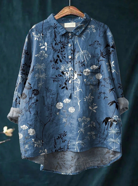 Astrid | Women's Floral Print Long Sleeve Blouse - Image 8
