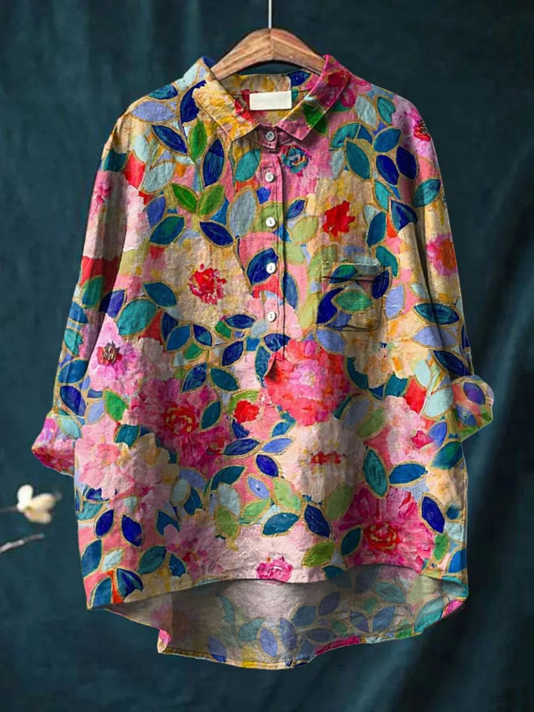 Astrid | Women's Novelty Dog Print Long Sleeve Blouse - Image 7