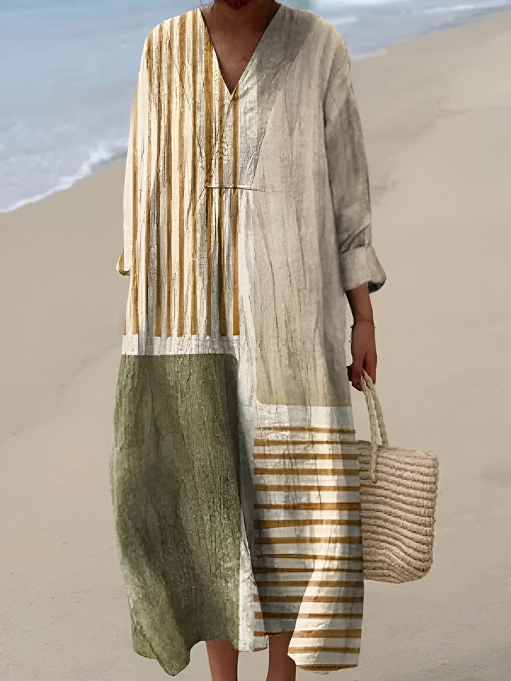 Astrid | Women's Printed Long Sleeve Midi Dress - Image 1
