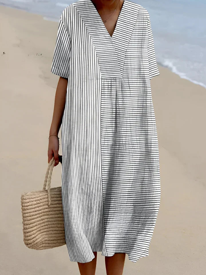 Astrid | Women's Printed Long Sleeve Midi Dress - Image 2
