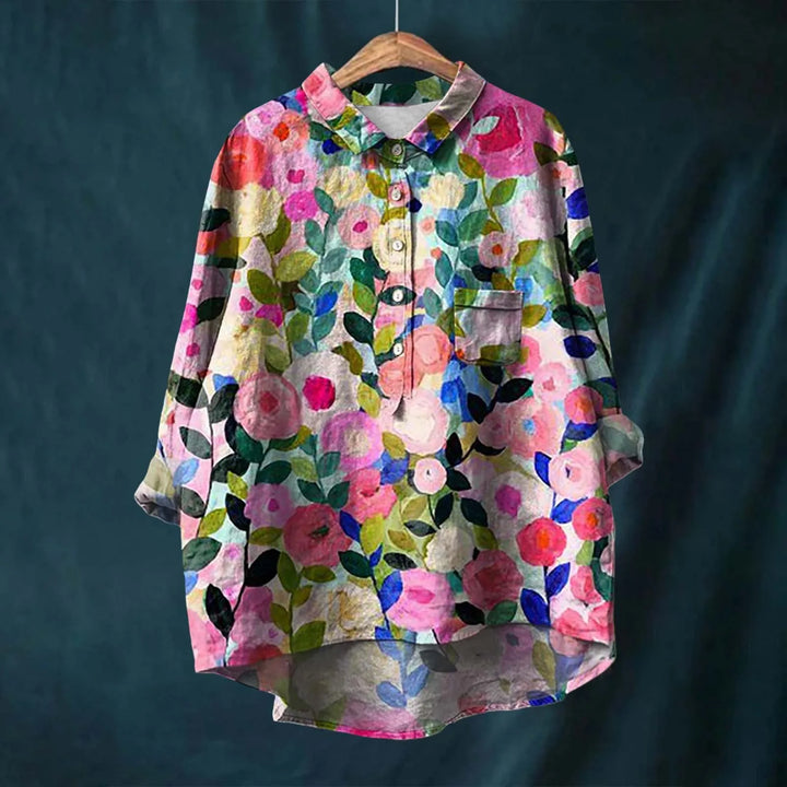 Aswyn | Women's Floral Print Long Sleeve Blouse - Image 3