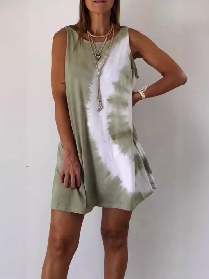 Aswyn | Women's Gradient Tie Dye Sleeveless Mini Dress - Tie Dye - Image 6