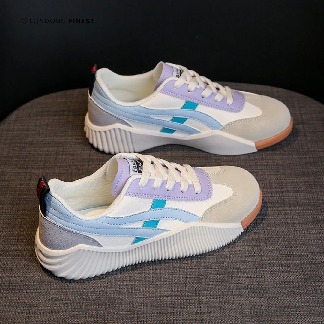 Aurore | Women's Lace-Up Sneakers - Beige - Image 2