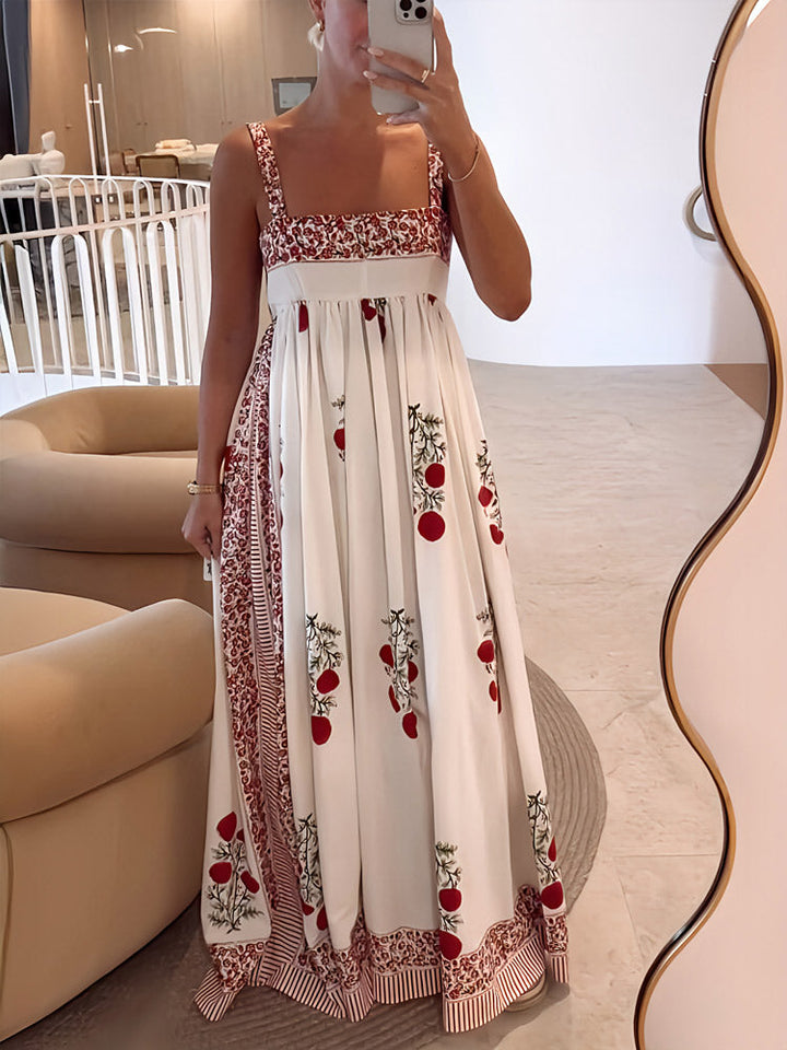 Avonlea | Women's Floral Print Square Neck Maxi Dress - Floral - Image 1
