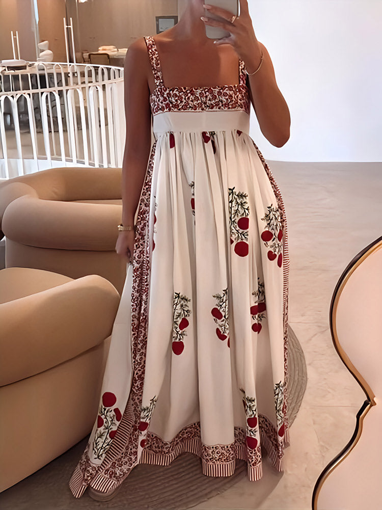Avonlea | Women's Floral Print Square Neck Maxi Dress - Floral - Image 2