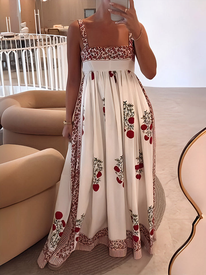 Avonlea | Women's Floral Print Square Neck Maxi Dress - Floral - Image 2