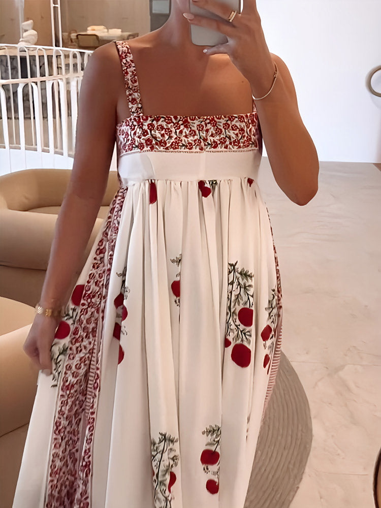 Avonlea | Women's Floral Print Square Neck Maxi Dress - Floral - Image 4
