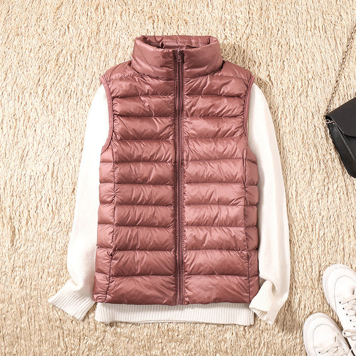Beatrix | Women's Quilted Puffer Vest - Grey - Image 10