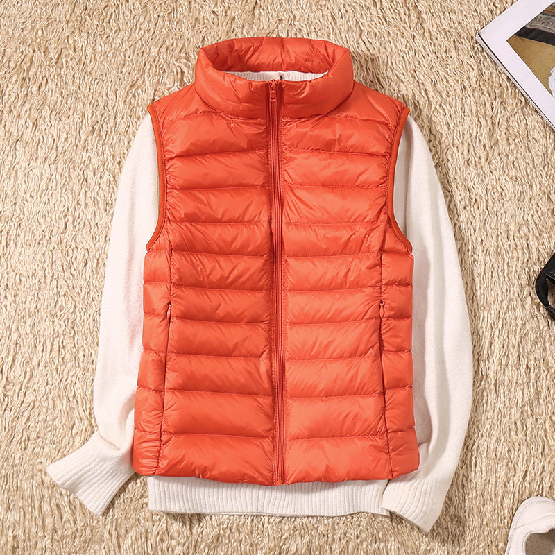 Beatrix | Women's Quilted Puffer Vest - Grey - Image 11