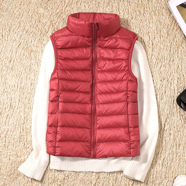 Beatrix | Women's Quilted Puffer Vest - Grey - Image 13