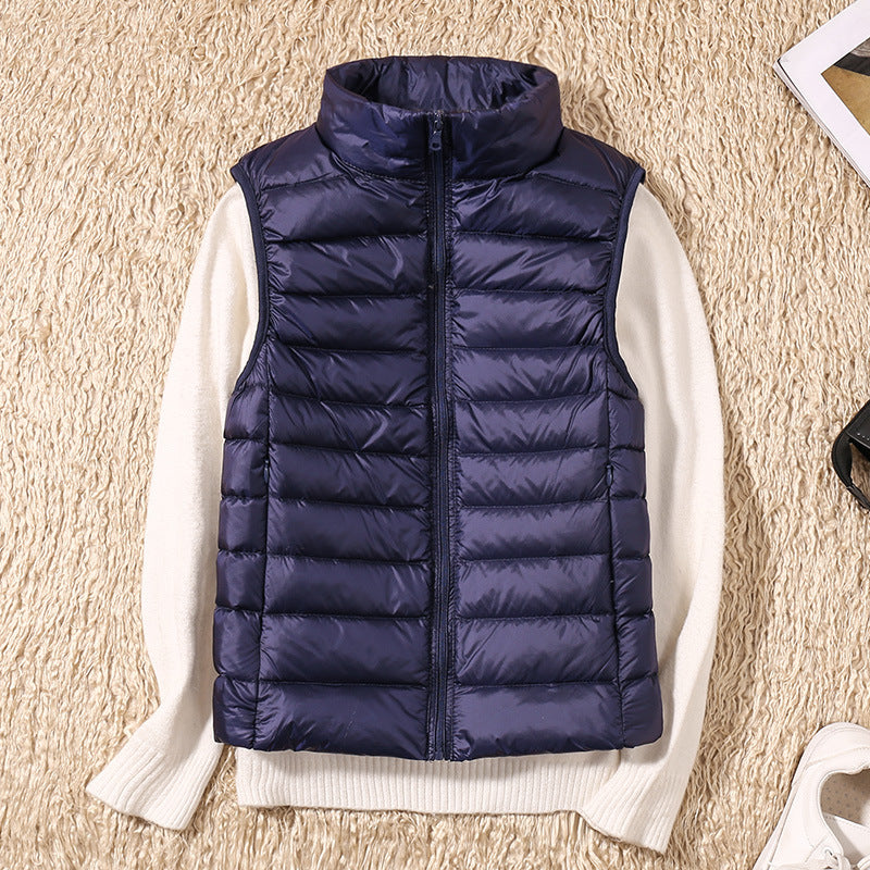 Beatrix | Women's Quilted Puffer Vest - Grey - Image 4