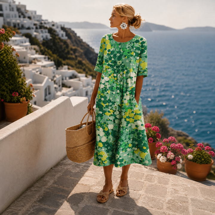 Belvaine | Women's Summer Midi Dress - Image 2